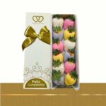 Caja de fresas infantiles rosada
