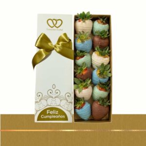 Caja de fresas infantil azul